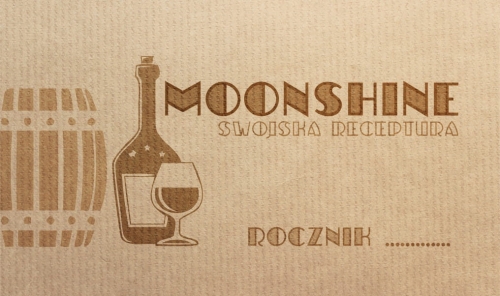 Etykieta na butelkę 80x45 OLD MOONSHINE