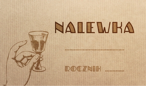 Etykieta na butelkę 80x45 OLD NALEWKA