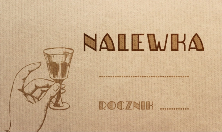 Etykieta na butelkę 80x45 OLD NALEWKA