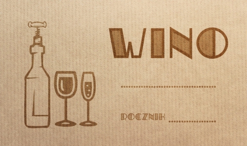 Etykieta na butelkę 80x45 OLD WINO