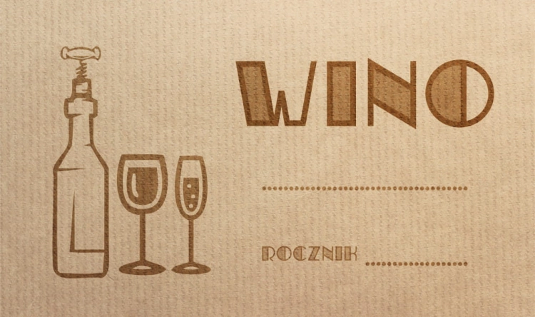 Etykieta na butelkę 80x45 OLD WINO