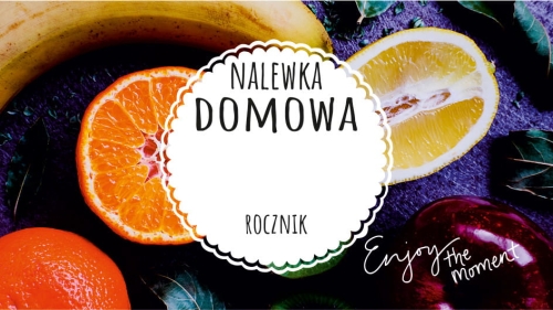 Etykieta na butelkę 80x45 MODERN NALEWKA CYTRUSOWA