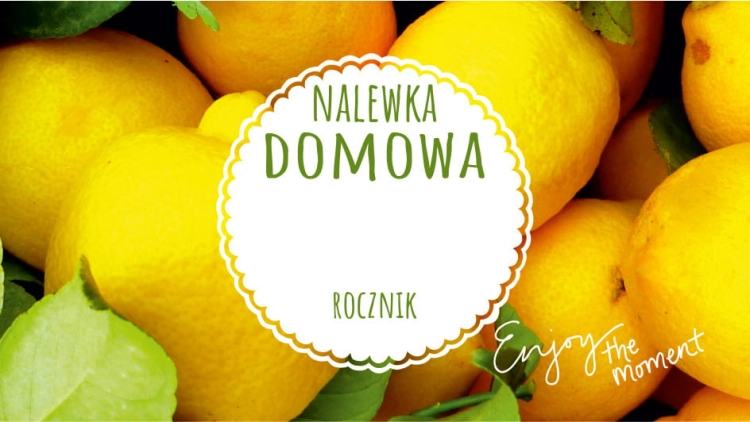 Etykieta na butelkę 80x45 MODERN NALEWKA CYTRYNOWA