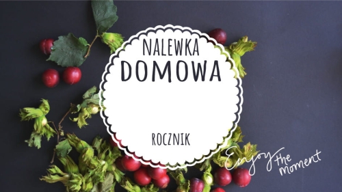 Etykieta na butelkę 80x45 MODERN NALEWKA ORZECH OWOC