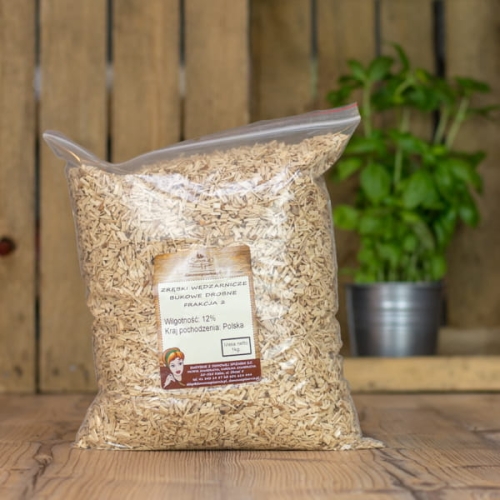 Zrębki wędzarnicze klonowe, drobne, frakcja 2, 1kg