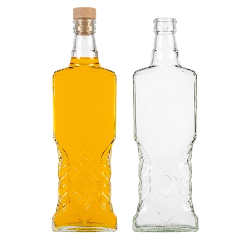 Butelka 500ml UKRAINKA na bimber, nalewki z korkiem