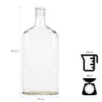 Butelka PŁASKA 500ml na bimber, nalewki z zakrętką