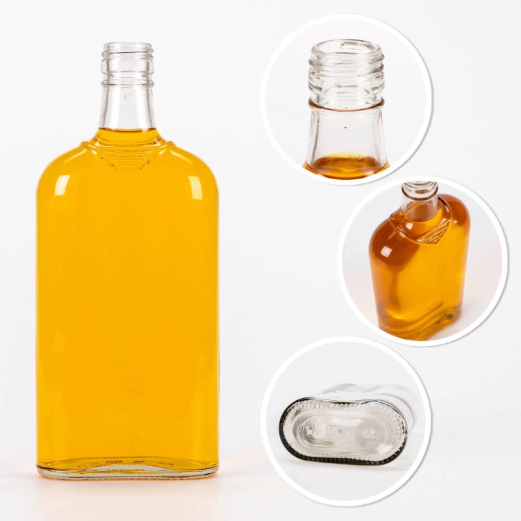 Butelka PŁASKA 500ml na bimber, nalewki z zakrętką