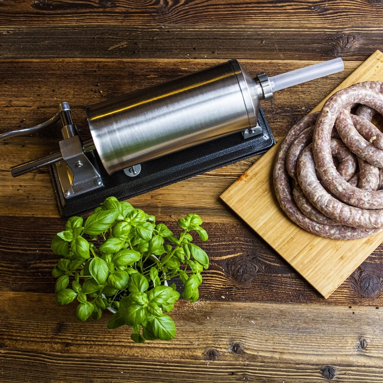 nadziewarka pozioma 4kg, do wyrobu kiełbasy, kiełbasa domowa, jelita na kiełbasę 4.webp