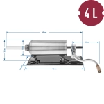 nadziewarka pozioma 4kg, do wyrobu kiełbasy, kiełbasa domowa, jelita na kiełbasę 6.webp