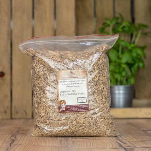 Zrębki wędzarnicze dębowe, drobne, frakcja 2, 3kg
