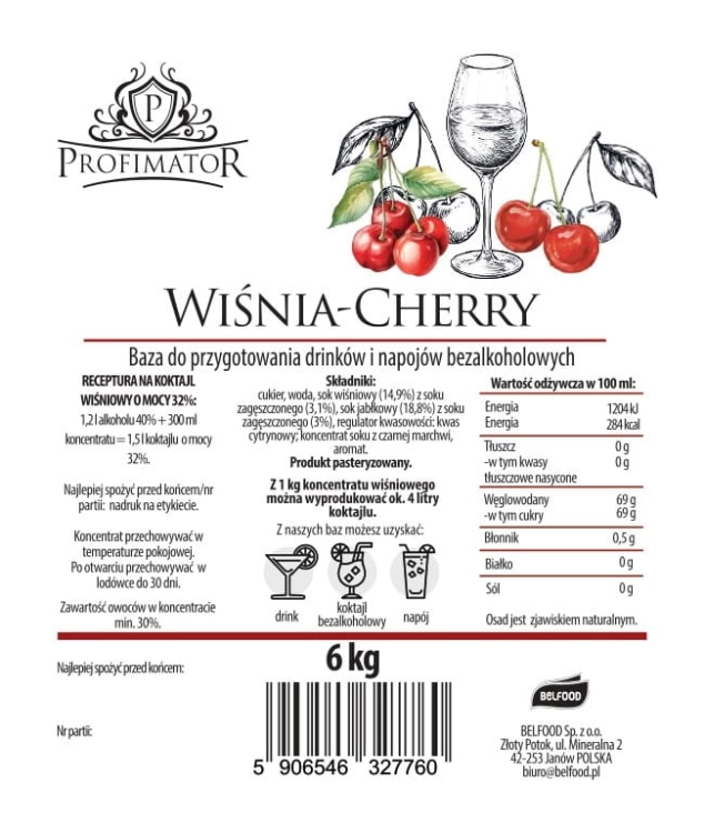 Stwórz pyszną, naturalną nalewkę wiśniową. Zaprawka 6 kg – bez chemii, prosta receptura, smak jak z domowych przetworów.