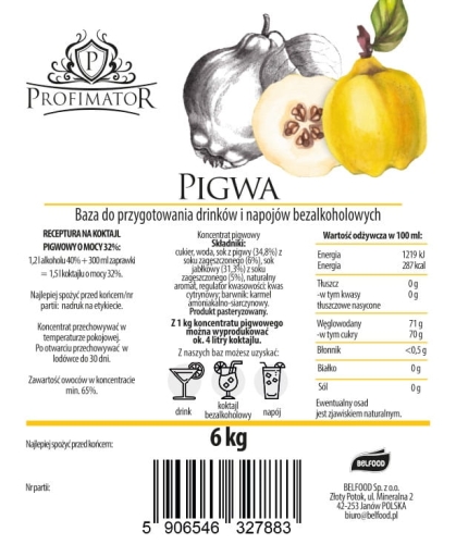 Zaprawka naturalna Pigwa 6 kg – do nalewek, drinków i napojów bezalkoholowych (1).jpg