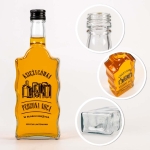 butelka fala 500ml księżycówka, butelka na bimber 500ml z nadrukiem księżycówka, szklana butelka fala do nalewek, ele.jpg