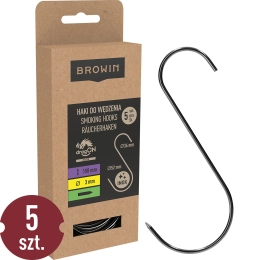 Hak do wędzarni w kształcie "S", 5szt