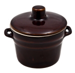 Garnek kamionkowy 0,5l z pokrywą