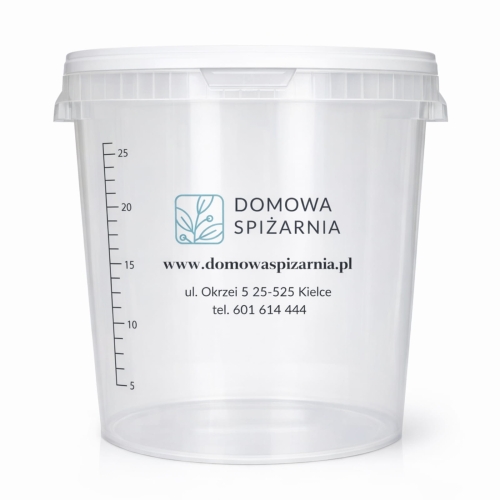 Przeźroczysty pojemnik fermentacyjny 30 l z pokrywą do domowej fermentacji piwa, wina i innych nastawów..jpg