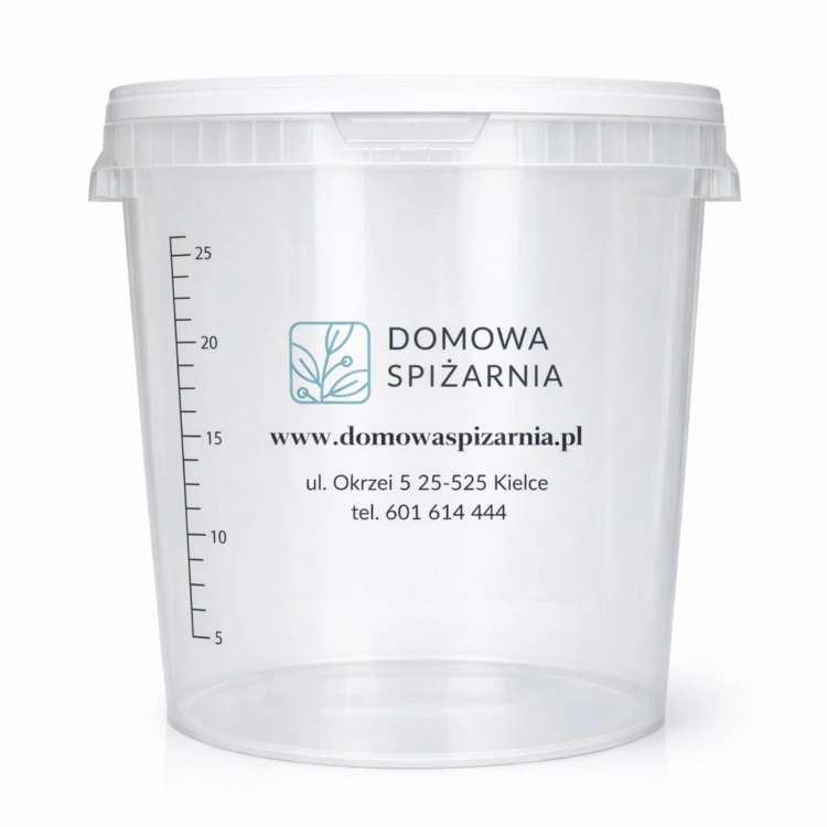 Przeźroczysty pojemnik fermentacyjny 30 l z pokrywą do domowej fermentacji piwa, wina i innych nastawów..jpg