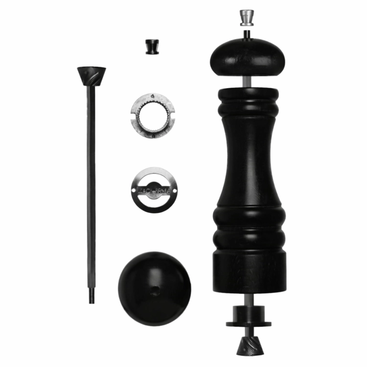 Młynek drewniany lakierowany 32cm CZARNY.jpg