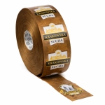 Osłonka białkowa, fi 65 mm, karmel, 1mb, łatwozdejmowalna z nadrukiem Krakowska Sucha