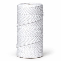 Przędza wędliniarska (dratwa, sznurek, szpagat, nici) nr 1, biała, nabłyszczana, 100g