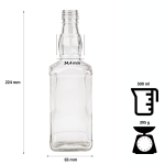Butelka Daniels 500ml z zakrętką na whisky, bimber, nalewki 6.jpg