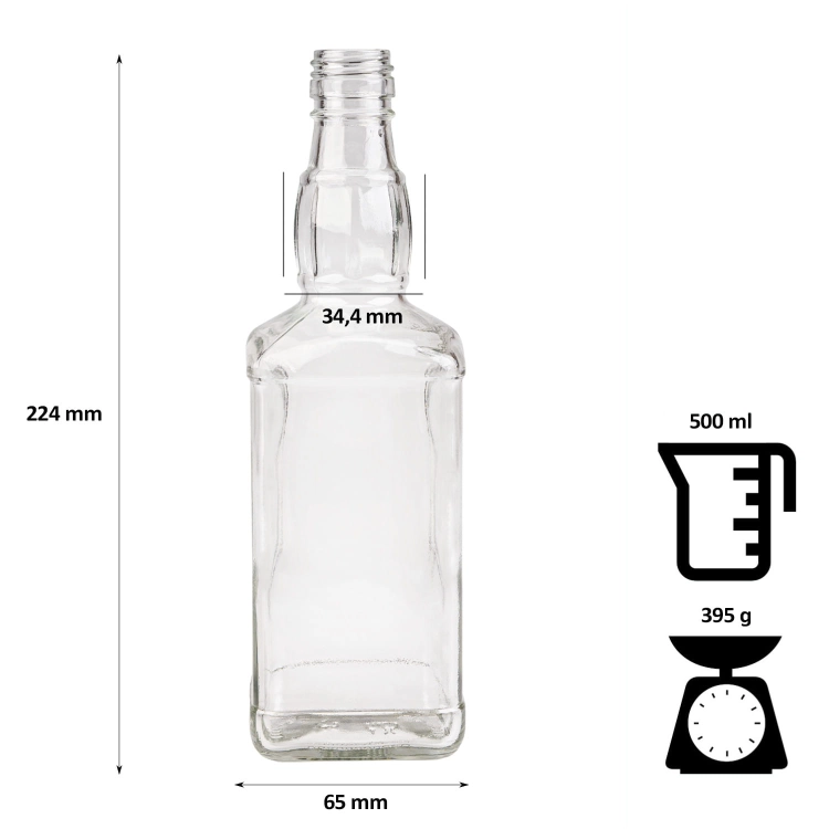 Butelka Daniels 500ml z zakrętką na whisky, bimber, nalewki 6.jpg