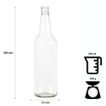 Butelka monopolowa na wódkę 0,5l, szklana butelka, butelka na sok, butelka na wino, butelka na whisky, butelka na piwo, butelka na nalewki, butelka6.jpg