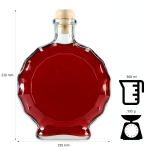 Szklana butelka na nalewki i bimber 500 ml Medalion do domowych alkoholi 5.jpg