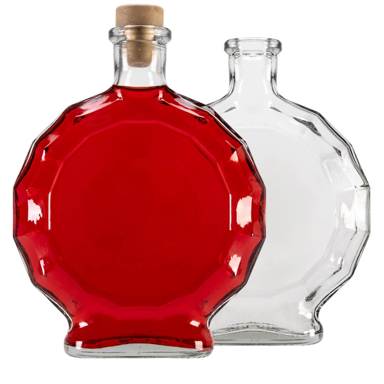 Szklana butelka na nalewki i bimber 500 ml Medalion do domowych alkoholi.jpg