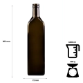 Butelka na oliwę MARASCA 750mL zielona, szklana butelka, butelka na sok, butelka na wino, butelka na whisky, butelka na piwo, butelka na nalewki, butelka5.jpg