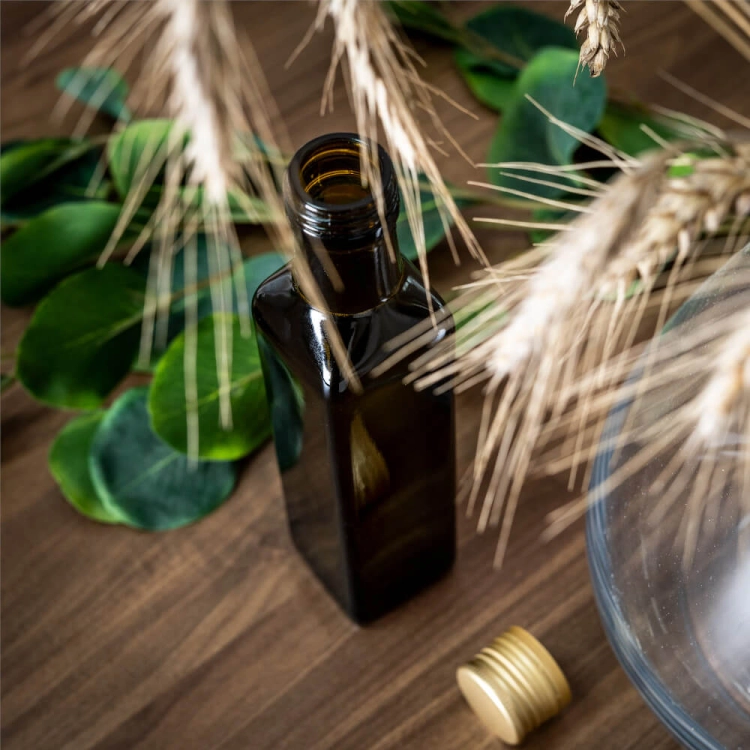 Butelka na oliwę MARASCA 750mL zielona, szklana butelka, butelka na sok, butelka na wino, butelka na whisky, butelka na piwo, butelka na nalewki, butelka3.jpg