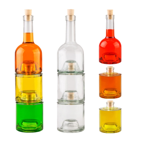butelka wieża 750 ml, butelka wieża 3x250 ml, zestaw butelek wieża 750 ml, butelki wieża do składania, butelka modułowa 750 ml, butelka szklana wieża 750 ml, butelka wieża na nalewki, butelka wieża na bimber, butelka wieża na wino.jpg