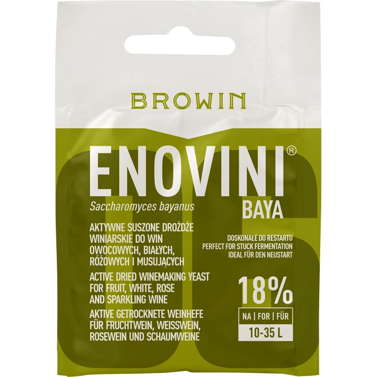 Drożdże Browin Enovini Bya, do wyrobu alkoholu, akcesoria do produktu alkoholu, drożdże do bimbru, drożdże turbo.webp