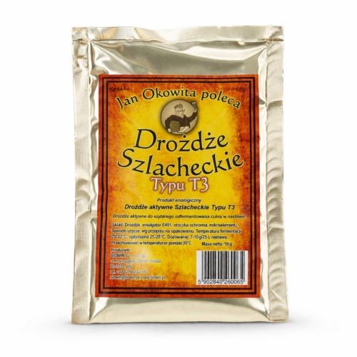 drożdże gorzelnicze, drożdże do bimbru, drożdże turbo, drożdże do wina, drożdże do bimbru, drożdże do miodu pitnego, drożdże do cydru, drożdże winiarskie, drożdże Jan Okowita T3.jpg