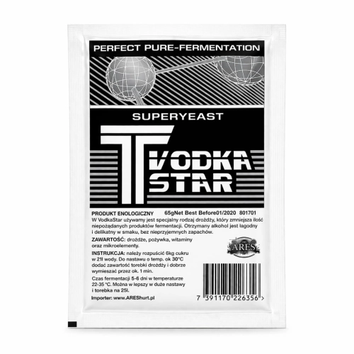 drożdże gorzelnicze, drożdże do bimbru, drożdże turbo, drożdże do wina, drożdże do bimbru, drożdże do miodu pitnego, drożdże do cydru, drożdże winiarskie, drożdże T Vodka Star.jpg