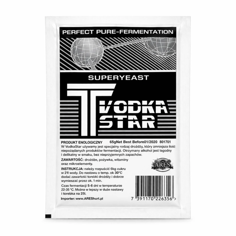 drożdże gorzelnicze, drożdże do bimbru, drożdże turbo, drożdże do wina, drożdże do bimbru, drożdże do miodu pitnego, drożdże do cydru, drożdże winiarskie, drożdże T Vodka Star.jpg