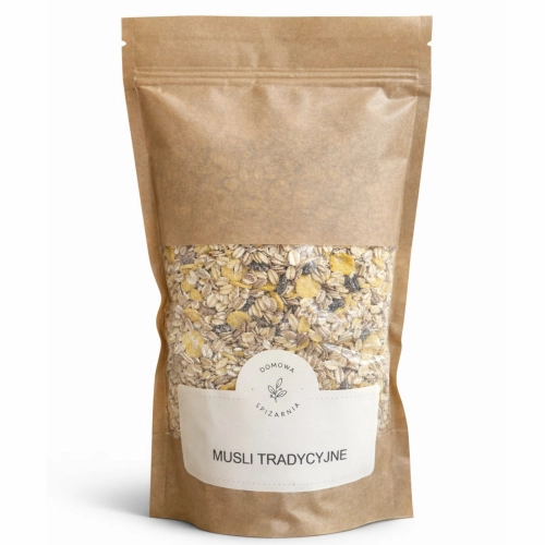 musli z żurawiną i rodzynkami, musli owocowe, musli klasyczne, musli na śniadanie, musli do jogurtu, musli z płatków owsianych i żytnich, mieszanka śniadaniowa z żurawiną, musli z rodzynkami.jpg