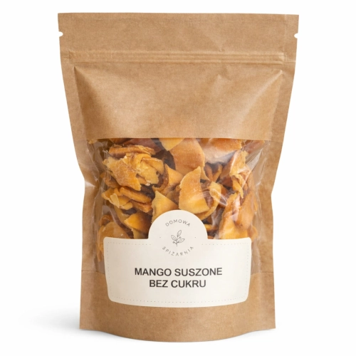 mango suszone bez cukru, suszone mango, mango bez dodatku cukru, naturalnie słodkie mango suszone, owocowa przekąska, suszone owoce mango, mango do owsianki, mango do jogurtu, zdrowa przekąska owocowa.jpg