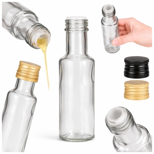 Butelka na nalewki, likier DORICA 100ml biała, szklana butelka, butelka na sok, butelka na wino, butelka na whisky, butelka na piwo, butelka na nalewki, butelka.jpg