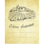 Etykieta 70x90 na wino ZAMEK WINNICA