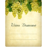 Etykieta 70x90 na wino BIAŁE WINOGRONA