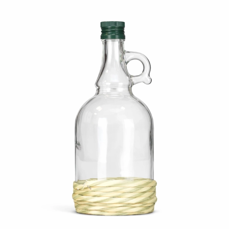 Galon, butelka na nalewki, bimber 0,5l z zakrętką w oplocie.jpg