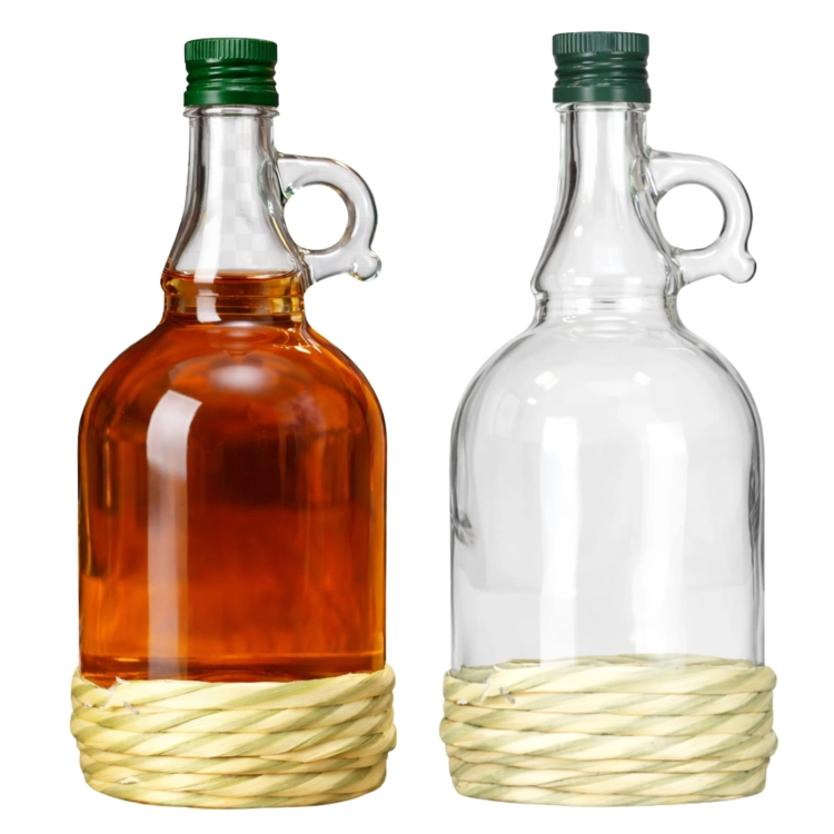 Galon, butelka na nalewki, bimber 0,5l z zakrętką w oplocie 2.jpg