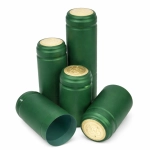 Kapturki termokurczliwe do butelek na wino z perforacją zielone OP.1SZT