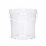 Wiaderko 1200ml z rączką TRANSPARENTNE + pokrywa