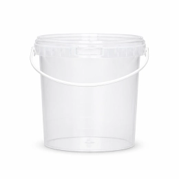 Wiaderko 1200ml z rączką TRANSPARENTNE + pokrywa