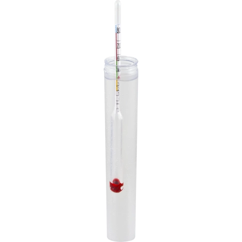 Wskaźnik zawartości alkoholu + menzurka, długość 21cm, zakres 0-100%. Więcej produktów w sklepie www.domowaspizarnia.pl1.webp