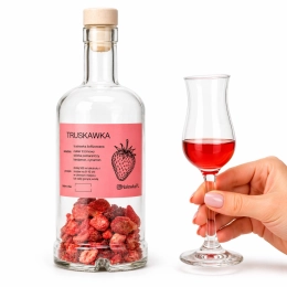 Zestaw do nalewek TRUSKAWKA ICE w butelce