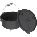 Kociołek wiszący z patelnią, 2w1, żeliwny 9l + 3l.webp